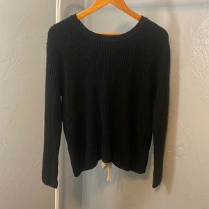 Tied Back Black sweater